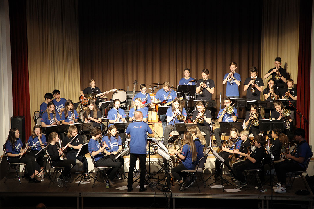 Foto: Gemeinsames Konzert Bläserklasse und Bigband 2019